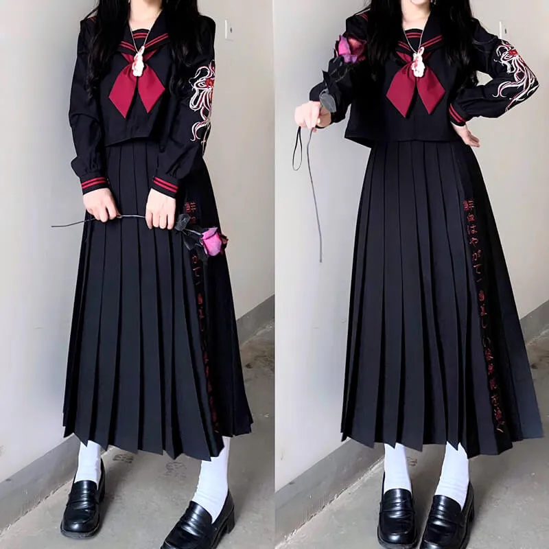 Bloody Black JK Dark embroidery uniform set