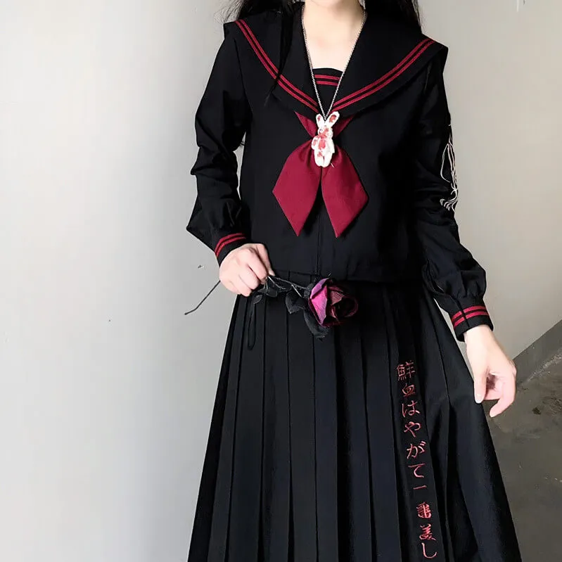 Bloody Black JK Dark embroidery uniform set