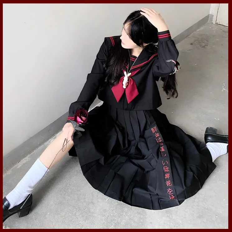 Bloody Black JK Dark embroidery uniform set