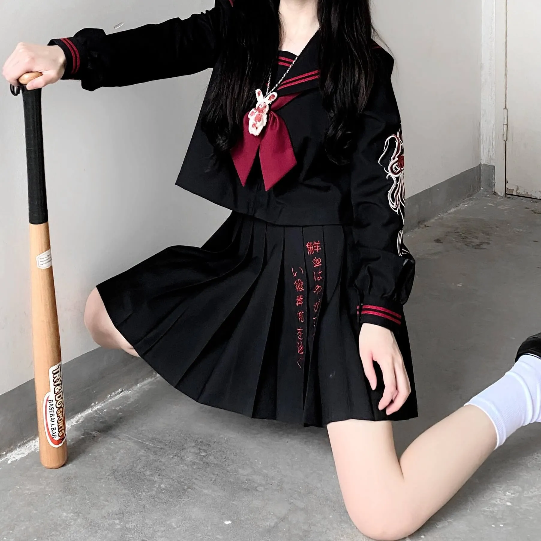 Bloody Black JK Dark embroidery uniform set