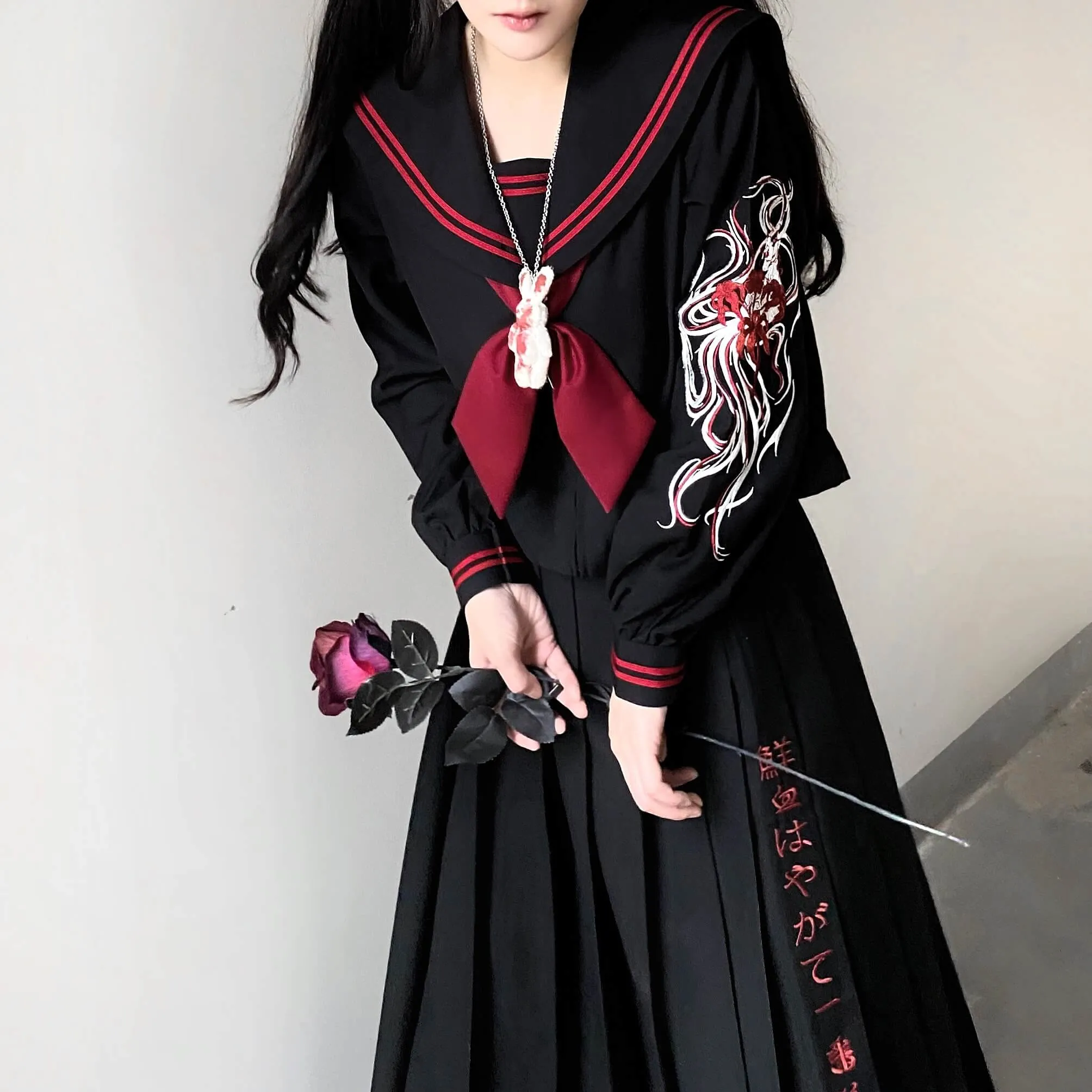 Bloody Black JK Dark embroidery uniform set