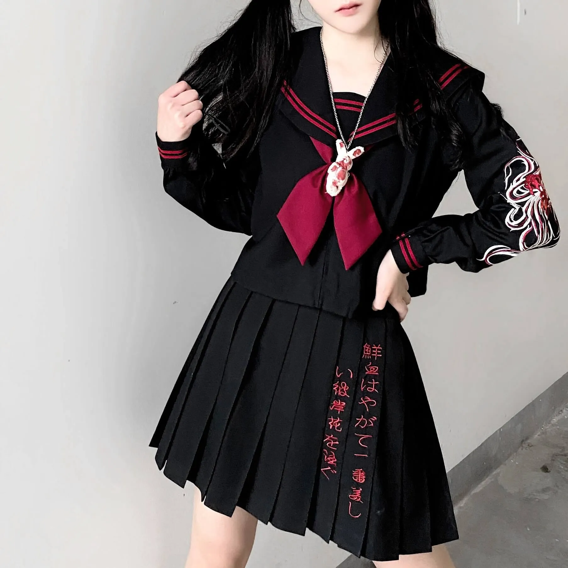 Bloody Black JK Dark embroidery uniform set