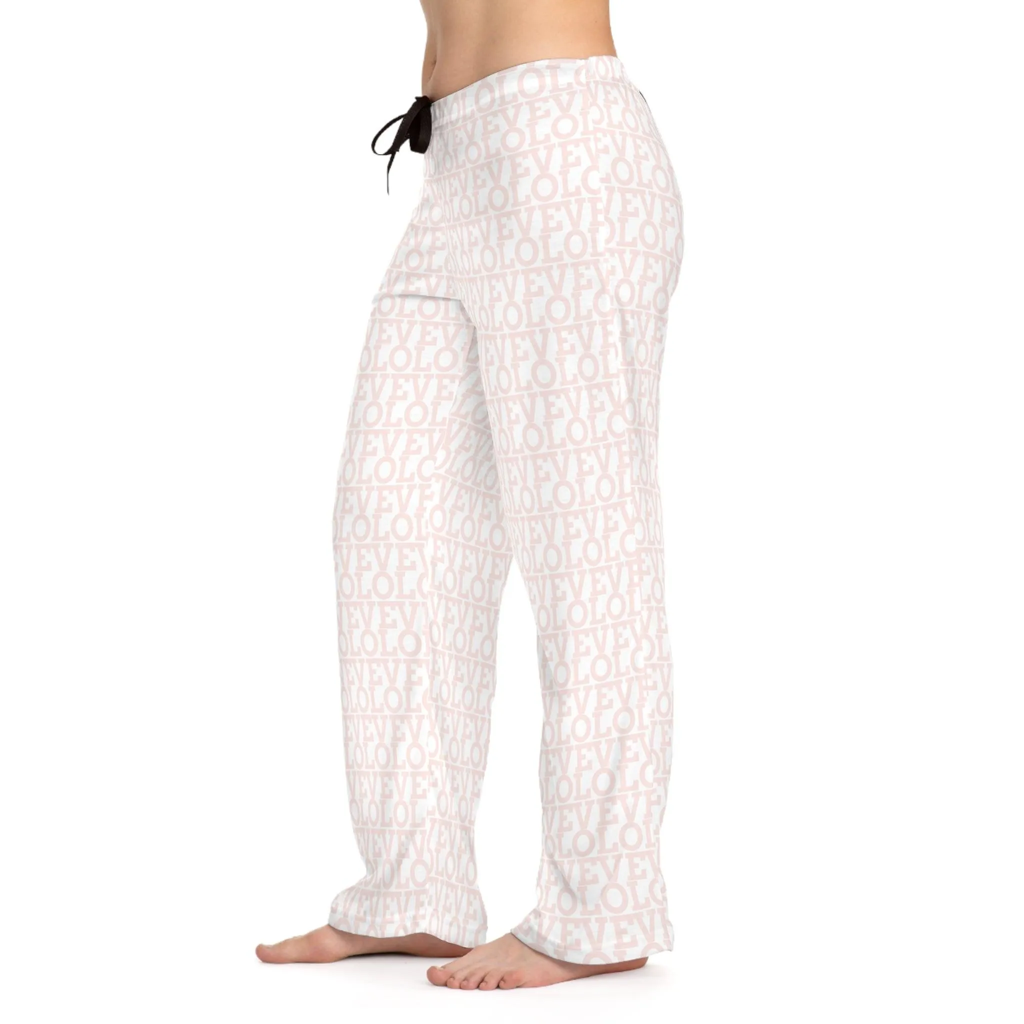 Chic Monogrammed Pink Lounge Pants for Women - Redefine Your Comfort Style