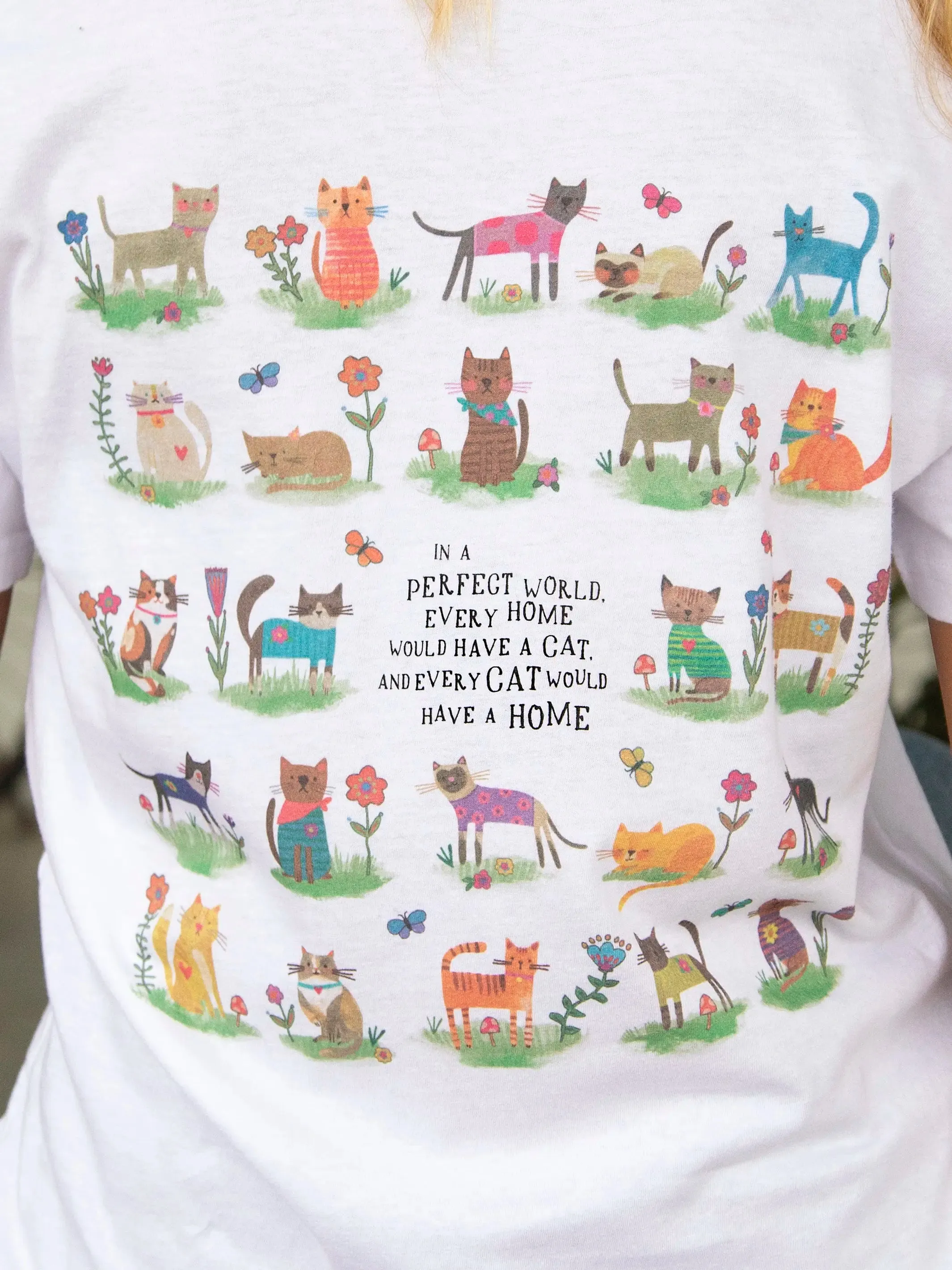 Cotton Comfy Tee Shirt - Every Cat Has A Home