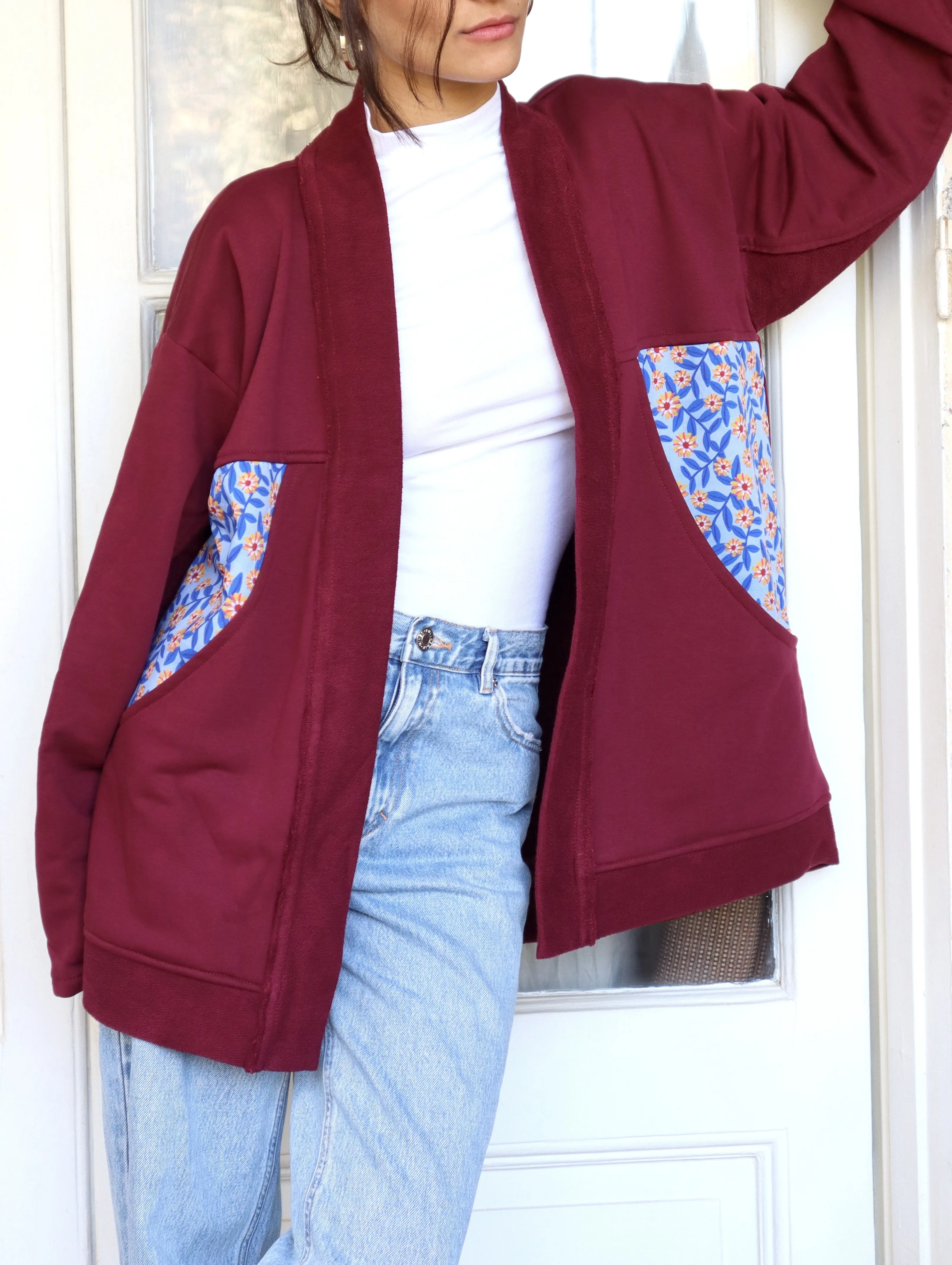 Cuddle Up Oversized Cardigan Burgundy