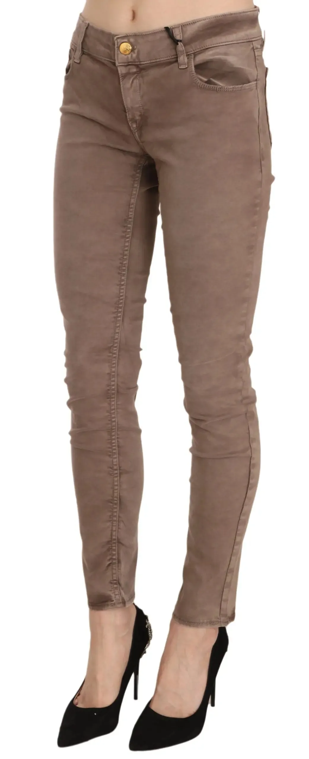 CYCLE Chic Brown Slim Fit Skinny Jeans