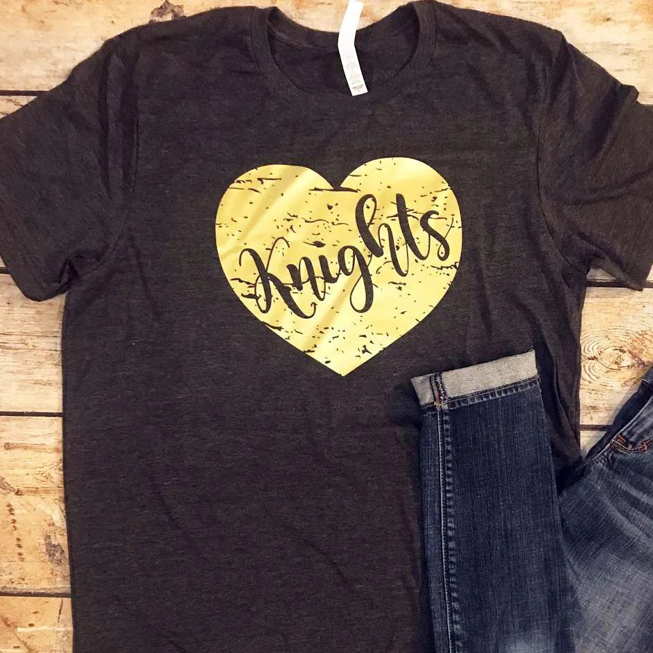 Distressed Vinyl Heart Tee