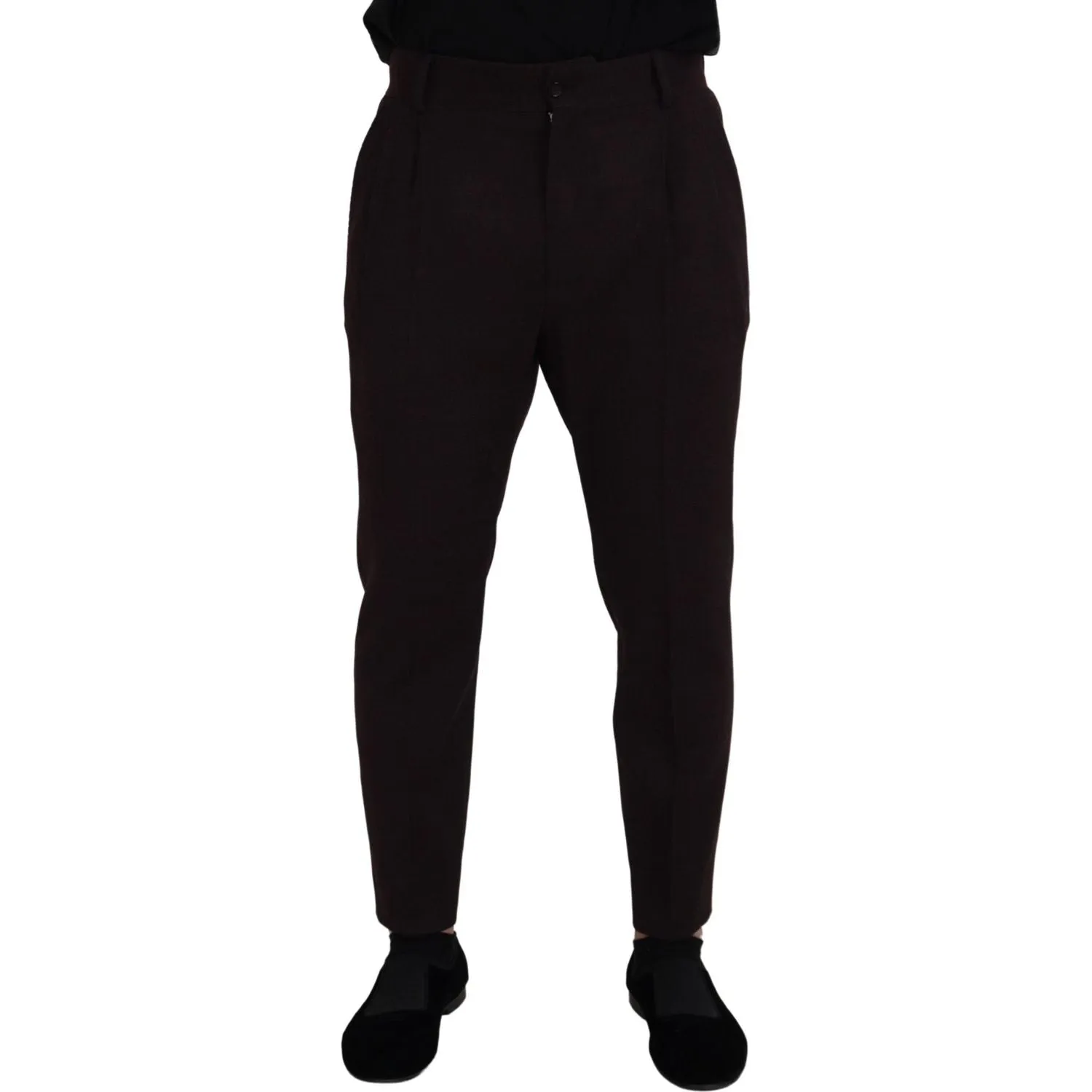 Dolce & Gabbana Elegant Brown Cotton Blend Trousers