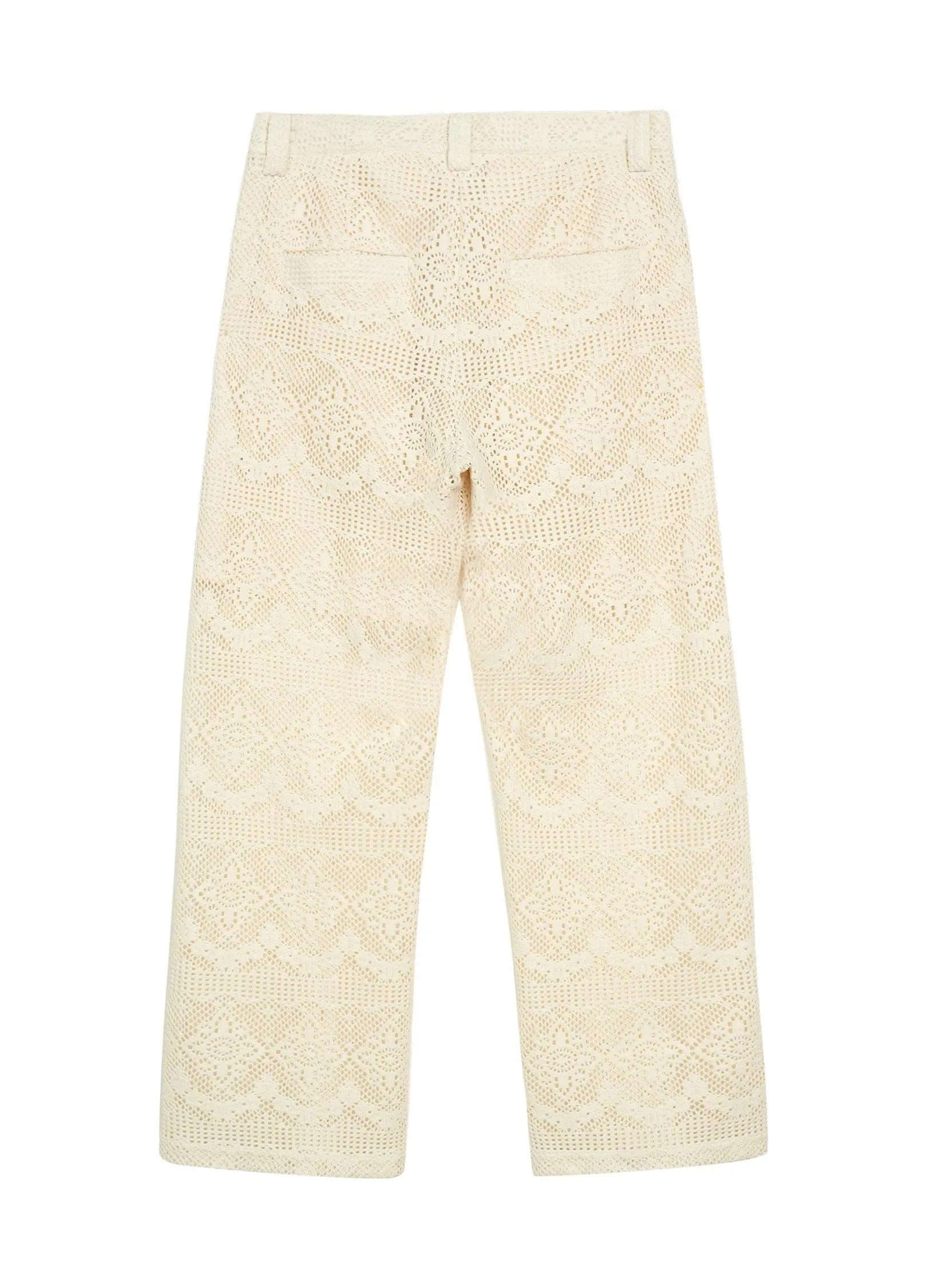 Elegant Unisex Spiral Lace Trousers