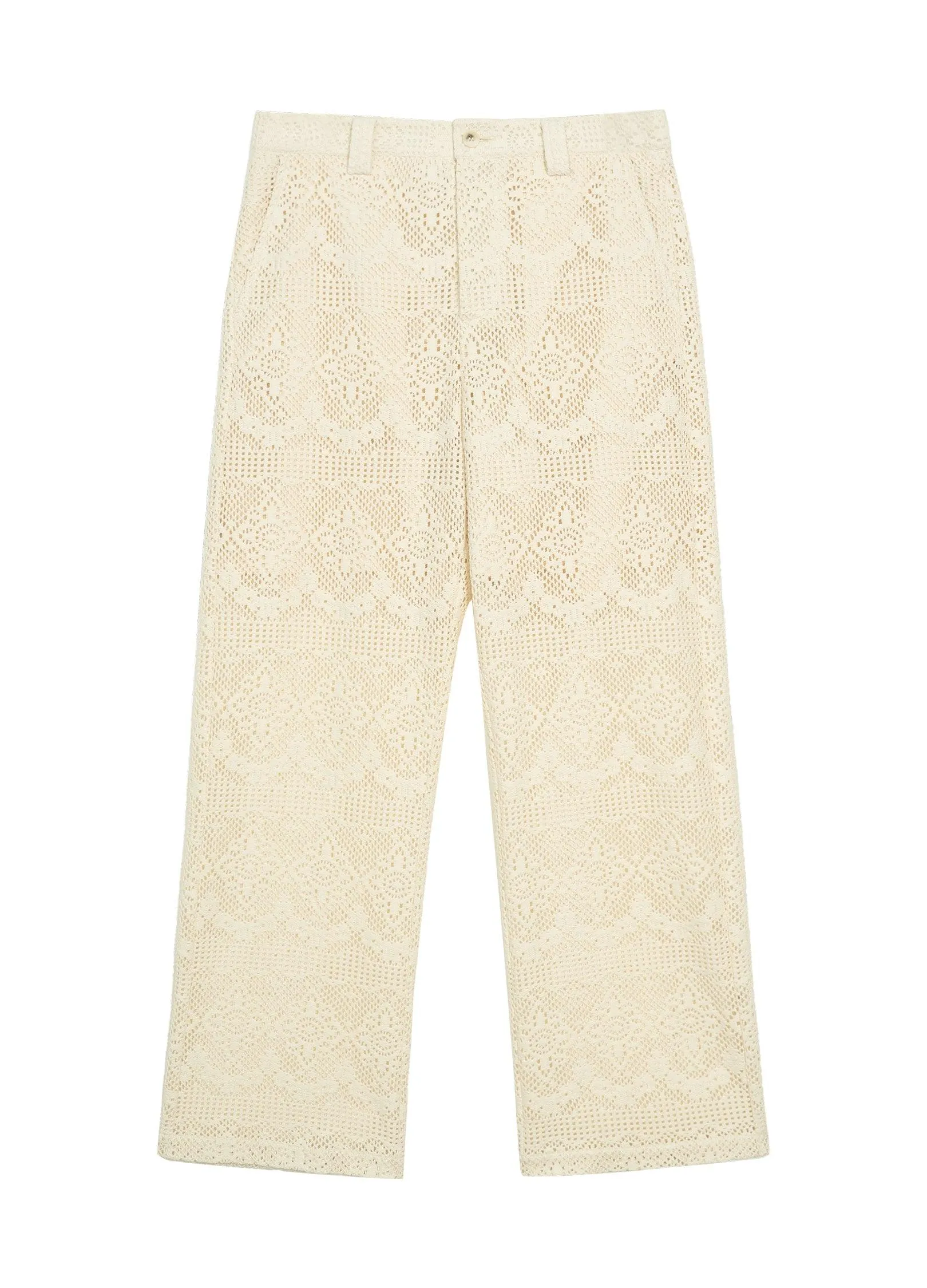 Elegant Unisex Spiral Lace Trousers