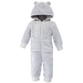 Hudson Baby Fleece Jumpsuits, Coveralls, and Playsuits, Gray Bear Baby