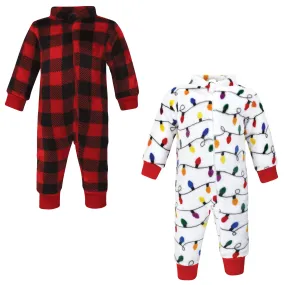 Hudson Baby Plush Jumpsuits, Christmas Lights