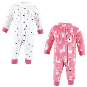 Hudson Baby Plush Jumpsuits, Llama