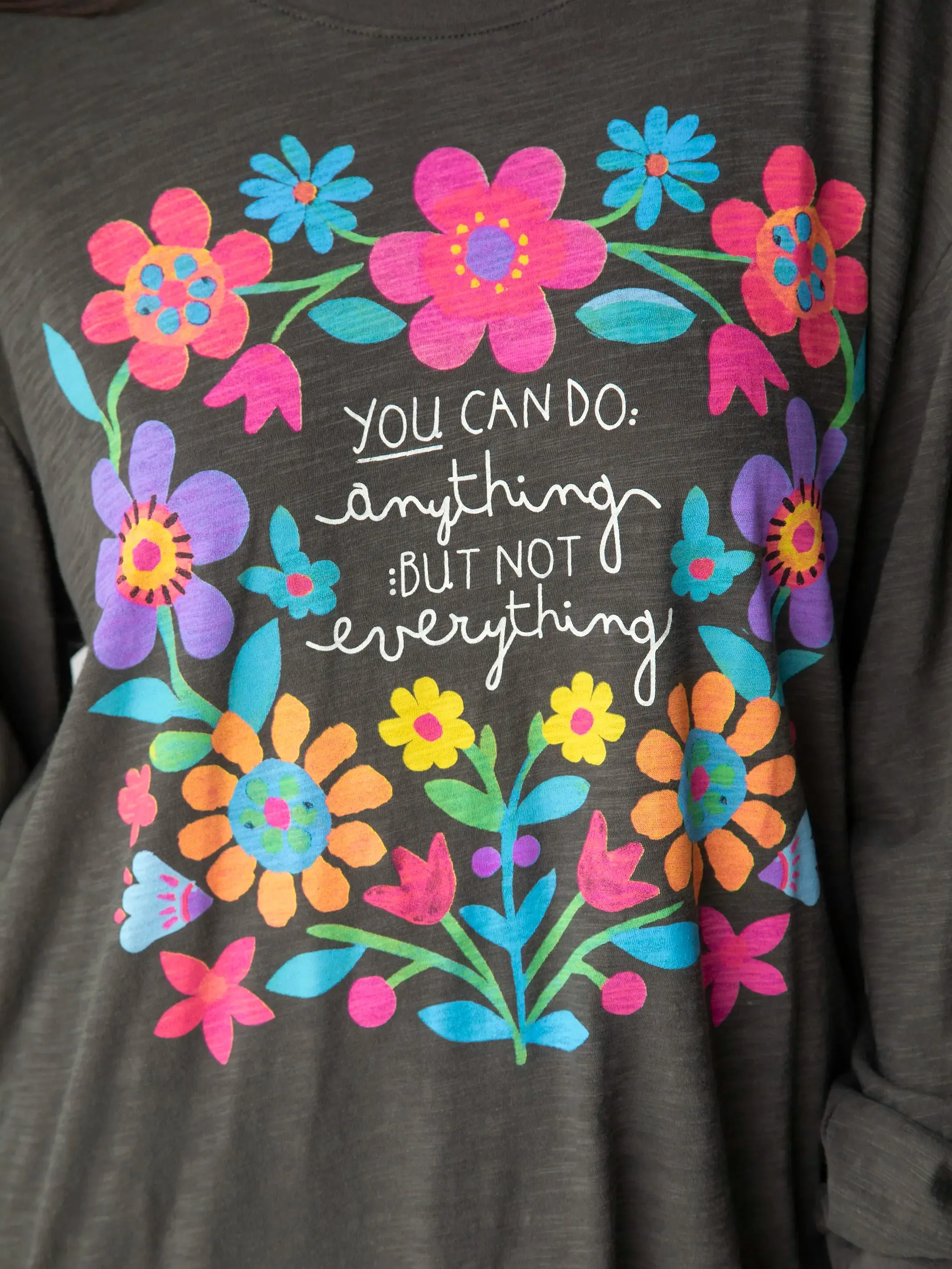 Long Sleeve Boyfriend Tee Shirt - You Can Do Anything