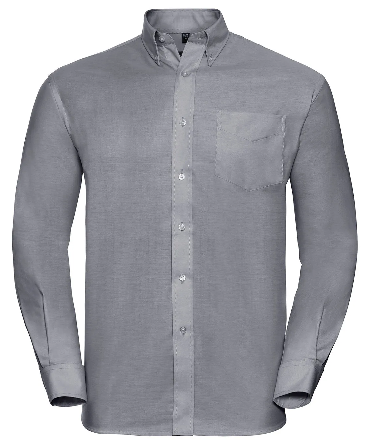 Long sleeve easycare Oxford shirt | Silver