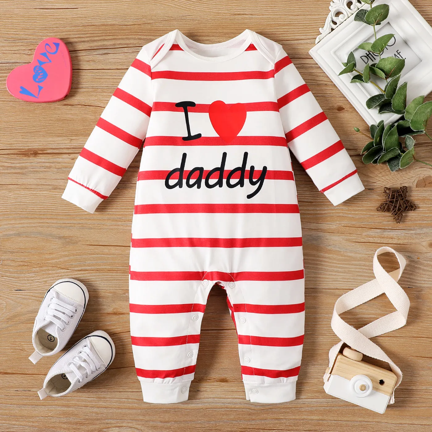 Naia Baby Girl/Boy Letter Print Long-sleeve Naia™ Jumpsuits