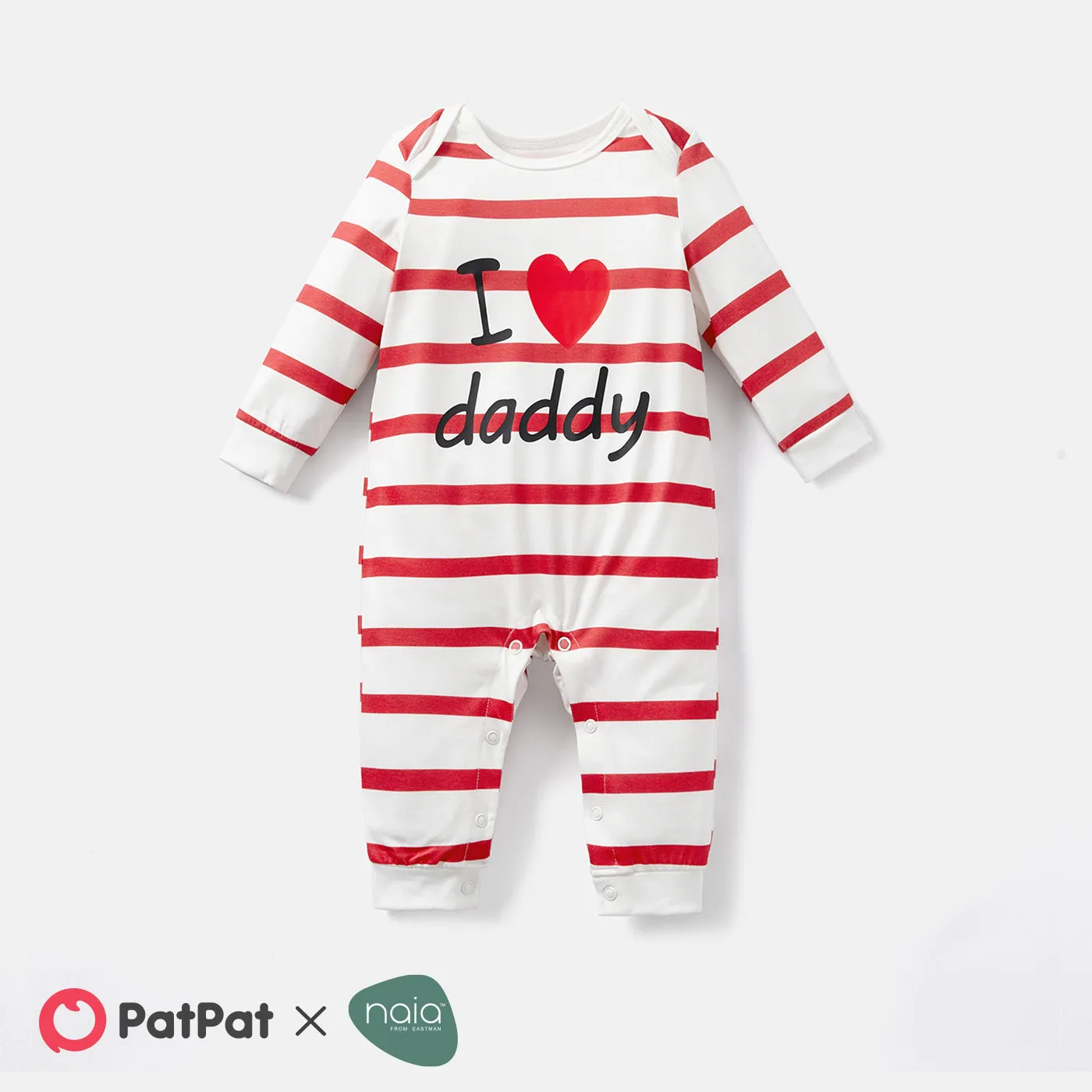 Naia Baby Girl/Boy Letter Print Long-sleeve Naia™ Jumpsuits