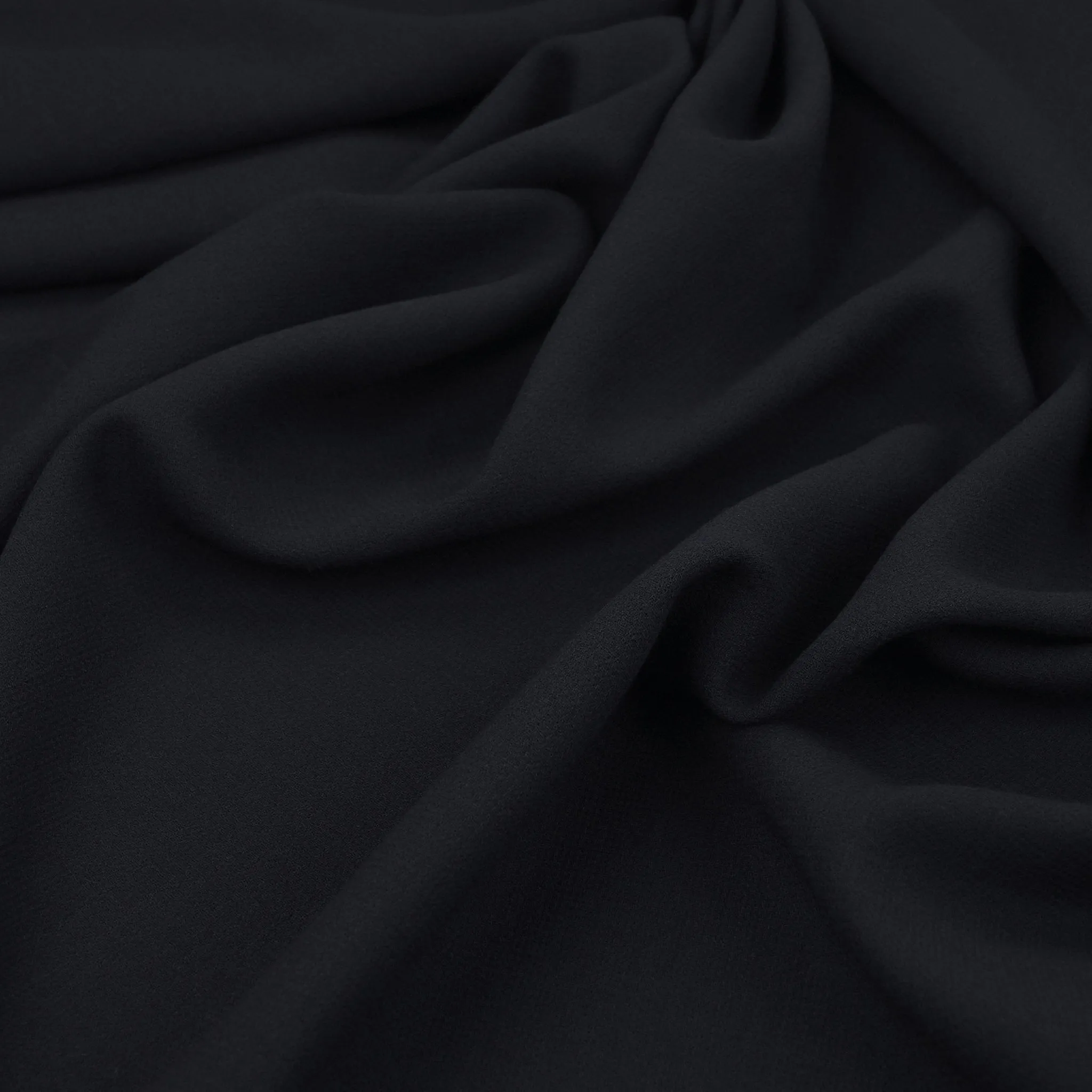 Navy Double Weave Crepe Fabric 98885