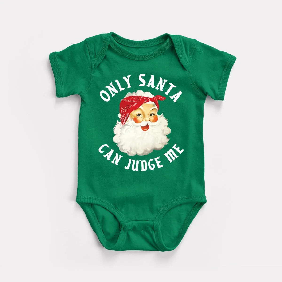 Only Santa Can Judge Me Baby Bodysuit