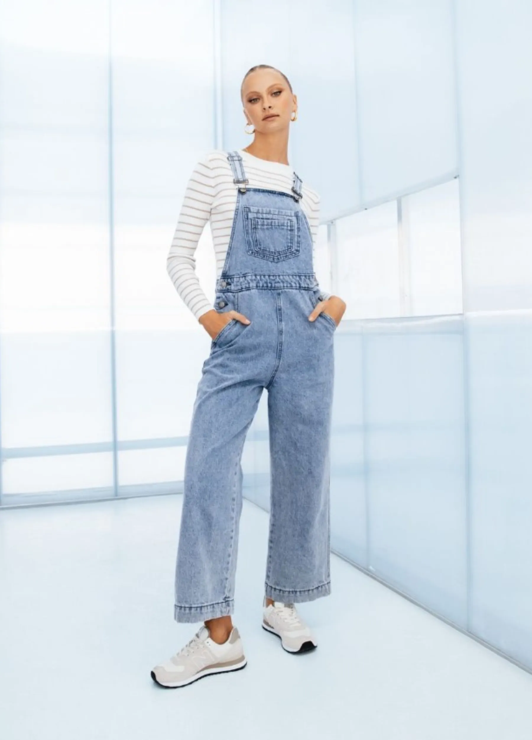 Paper Heart - Lightwash Denim Jean Overalls