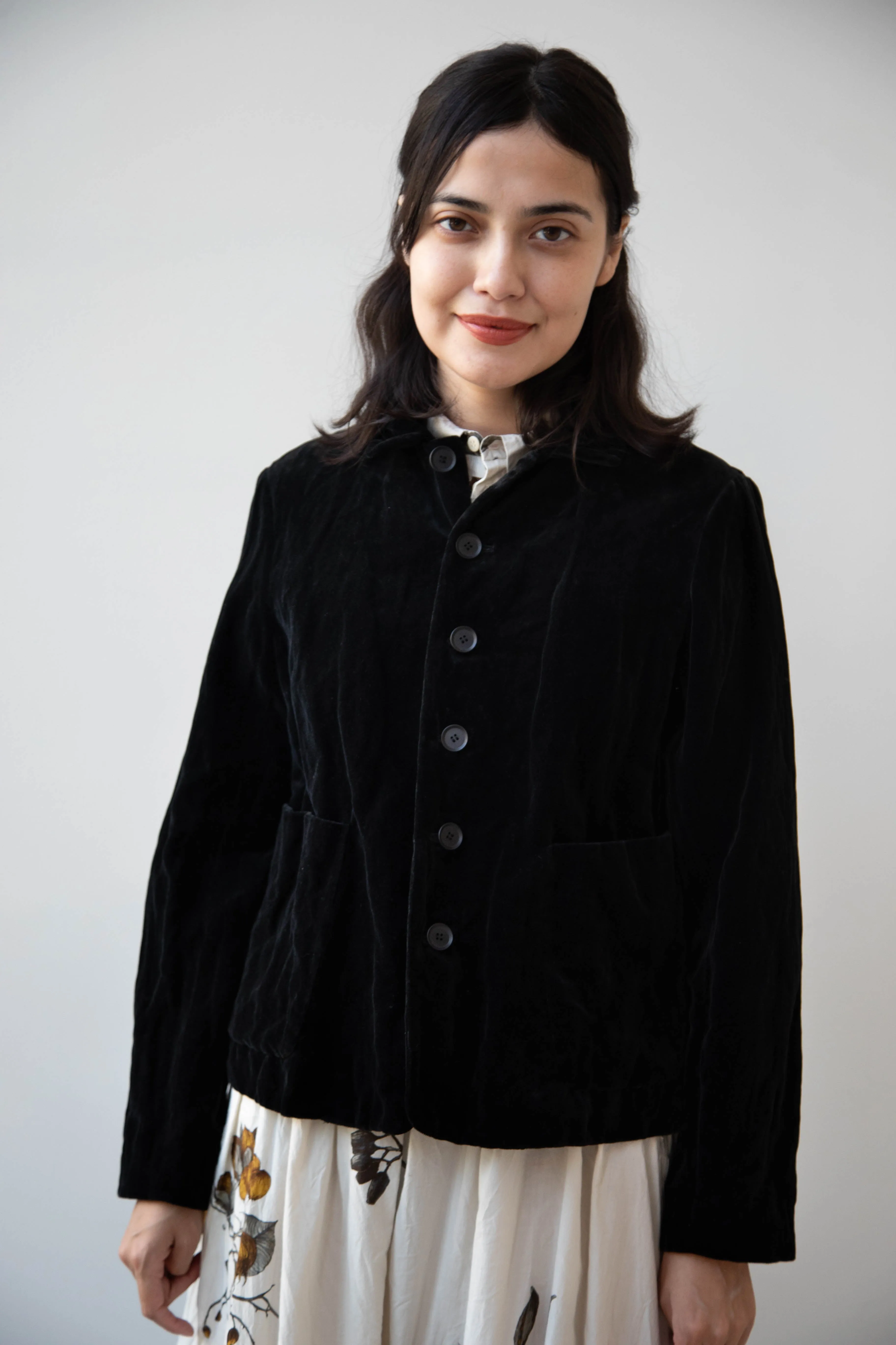 Pas de Calais | Velvet Jacket in Black