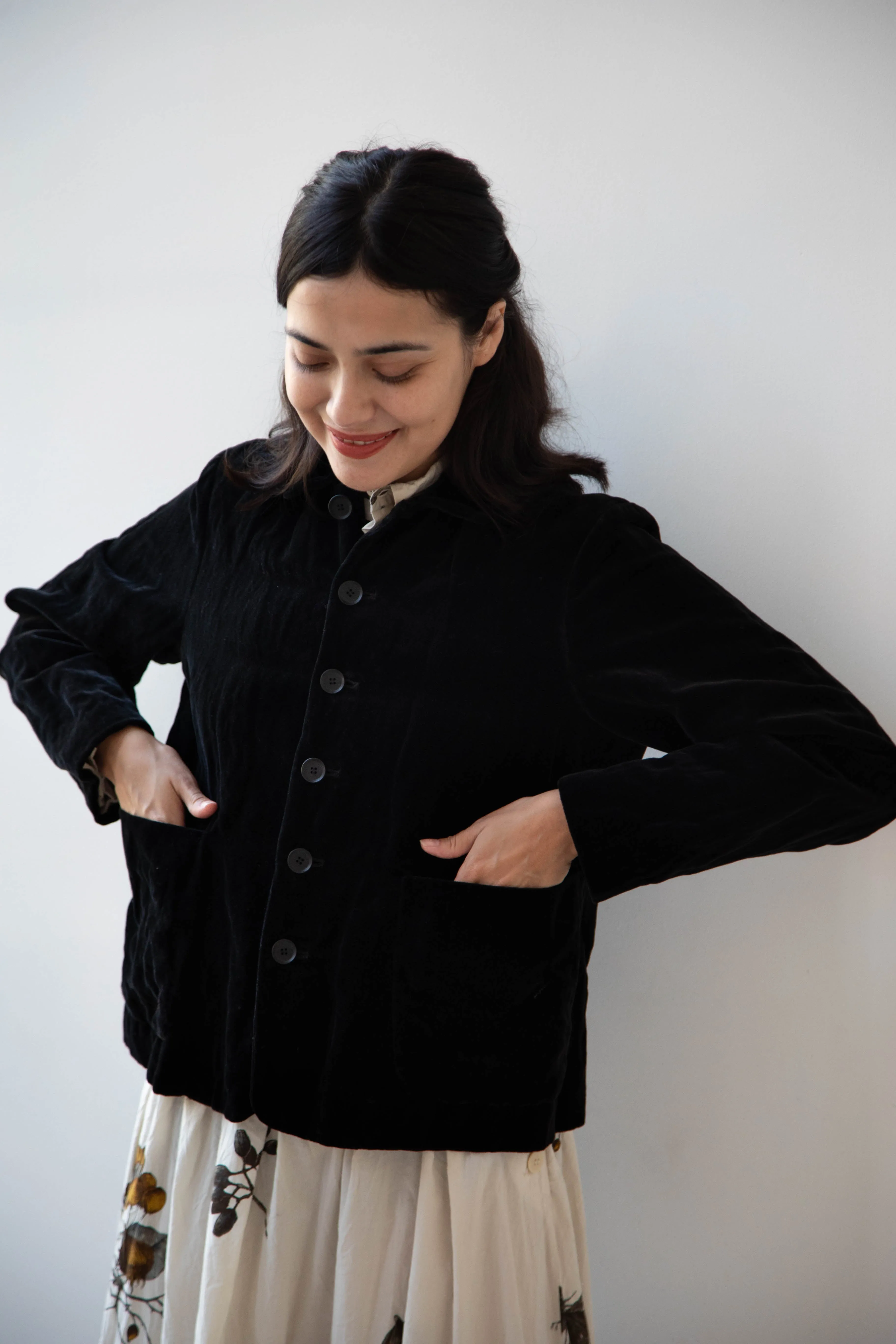 Pas de Calais | Velvet Jacket in Black