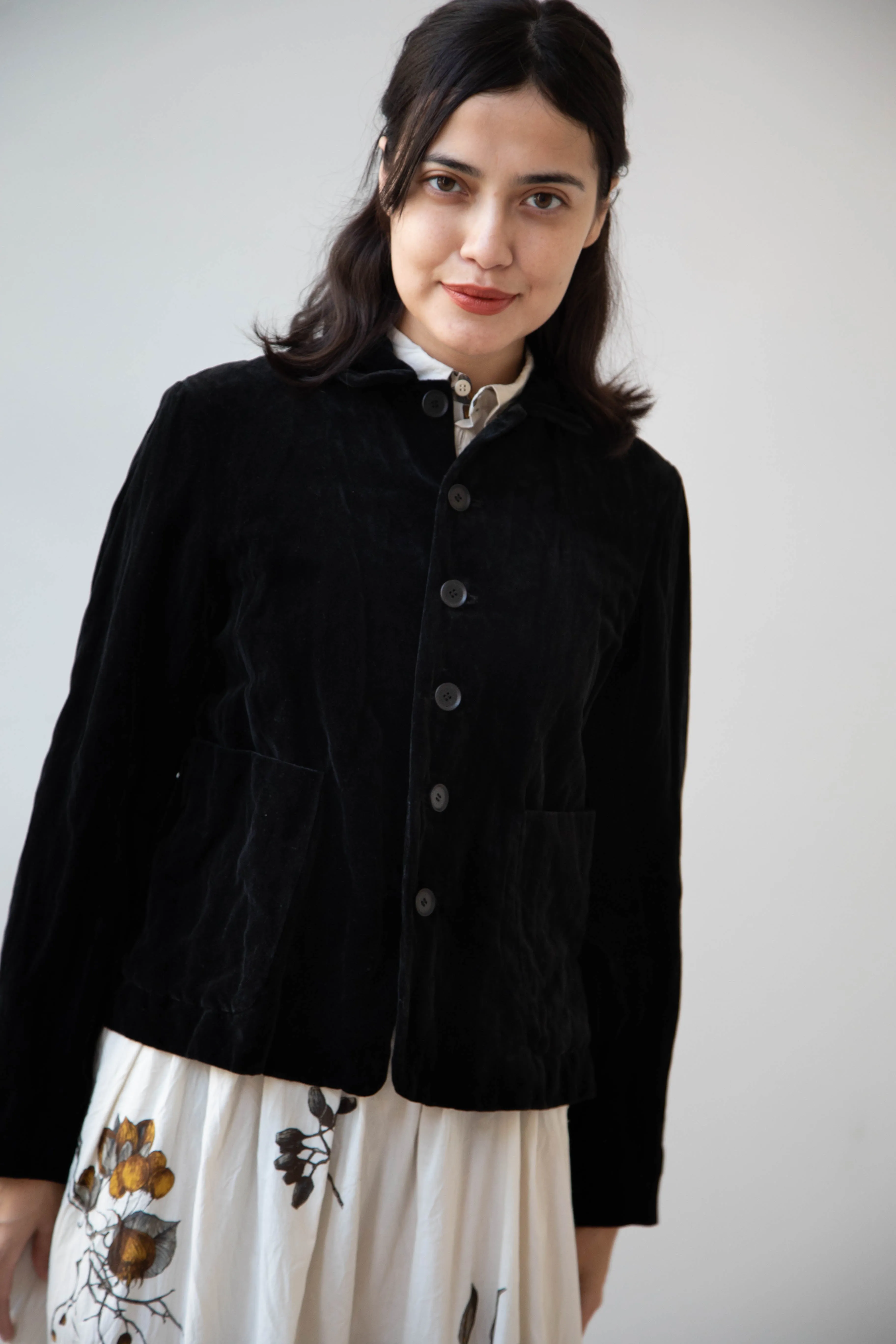 Pas de Calais | Velvet Jacket in Black