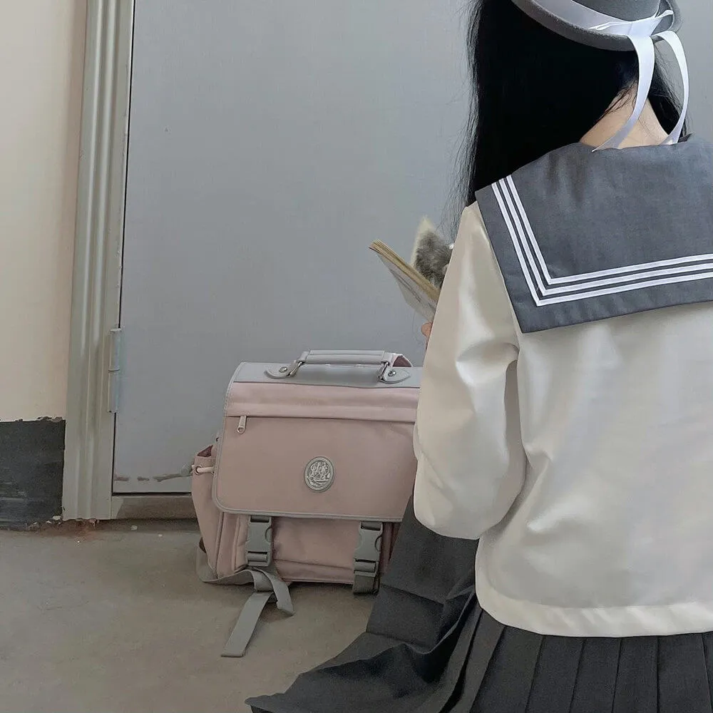 [Pink Grey] JK sailor girl school uniform set