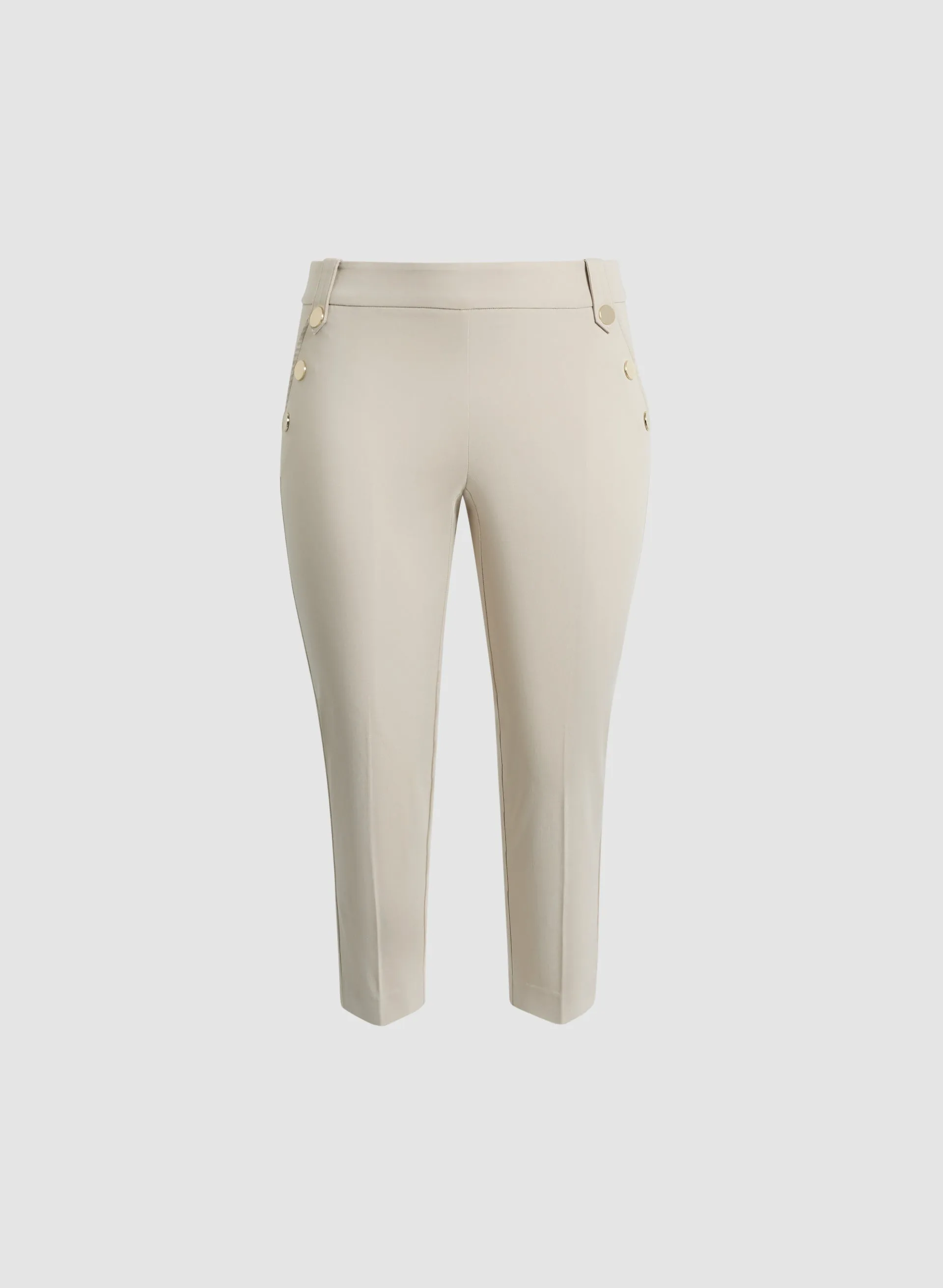 Pull-On Bengaline Ankle Pants