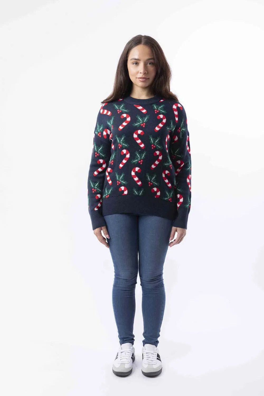 Thick Knit Relaxed Fit Christmas Berry Jumper