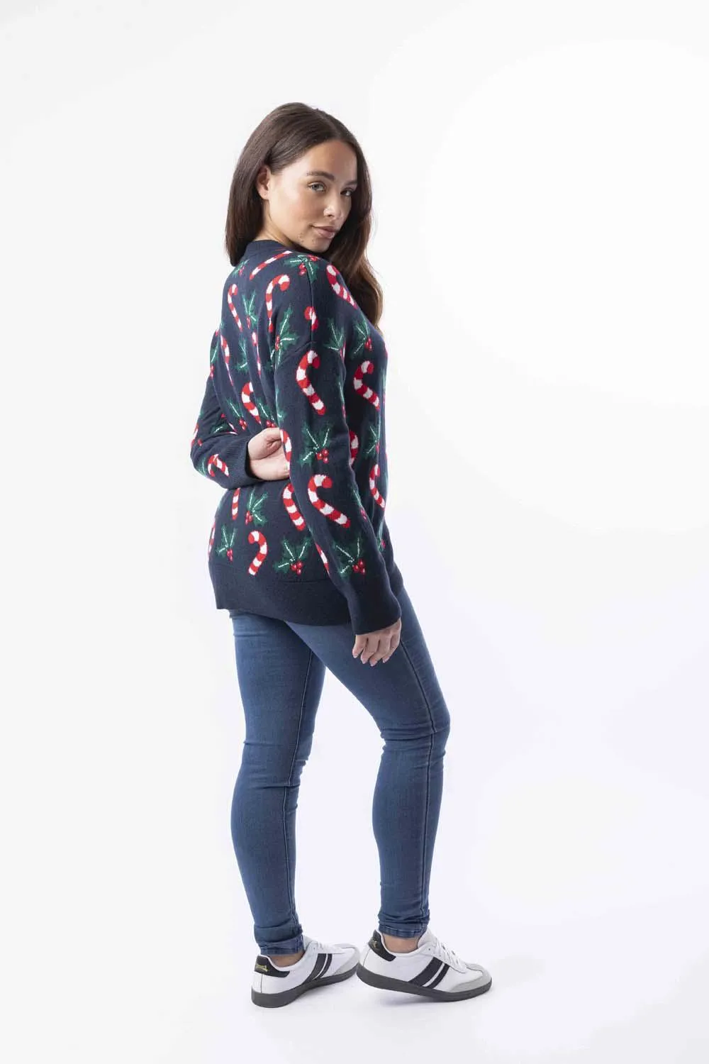 Thick Knit Relaxed Fit Christmas Berry Jumper