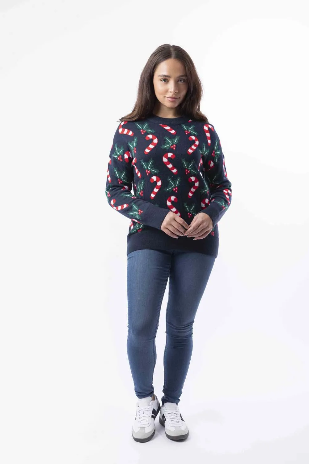 Thick Knit Relaxed Fit Christmas Berry Jumper