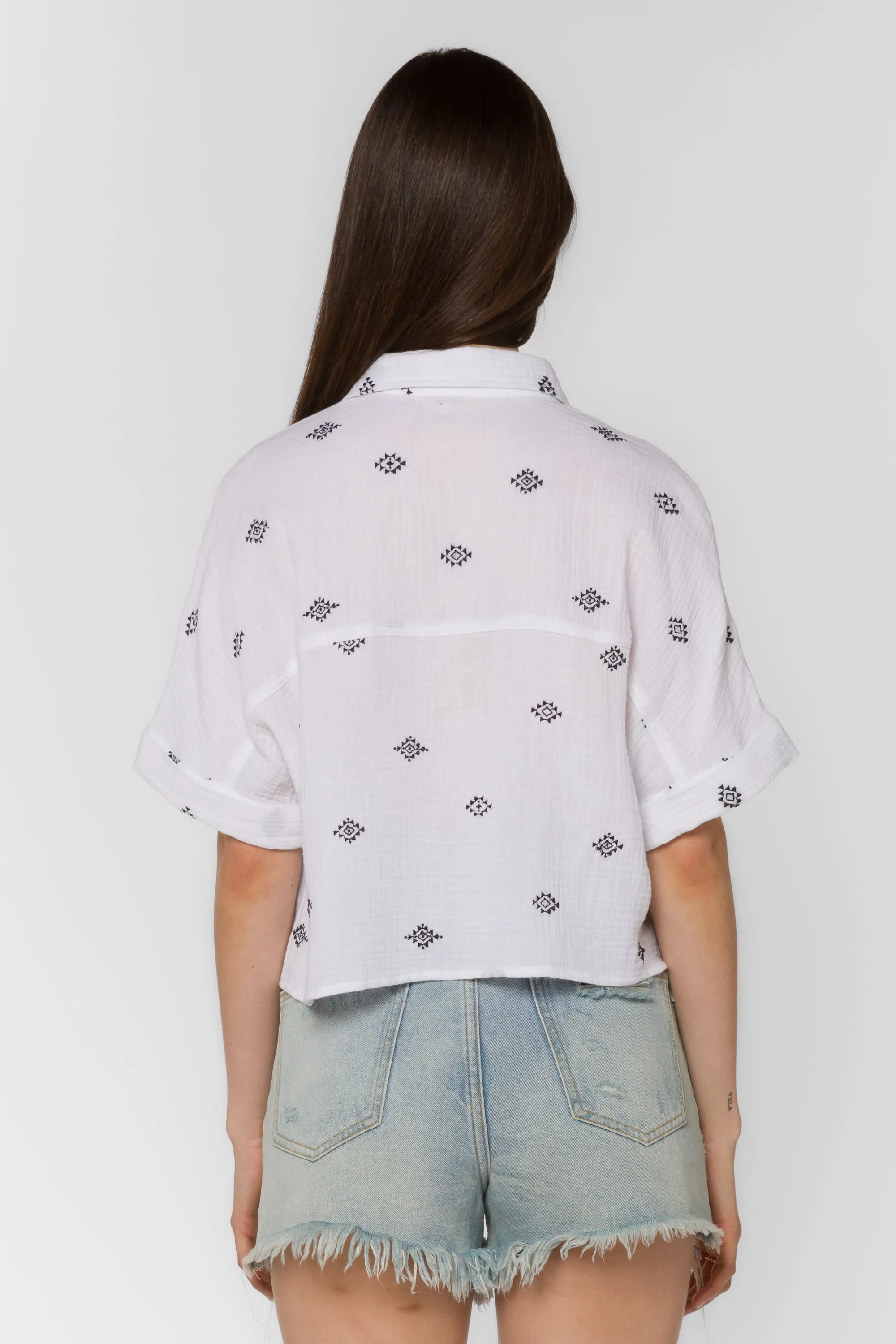 Trista Optic White Embroidery Shirt